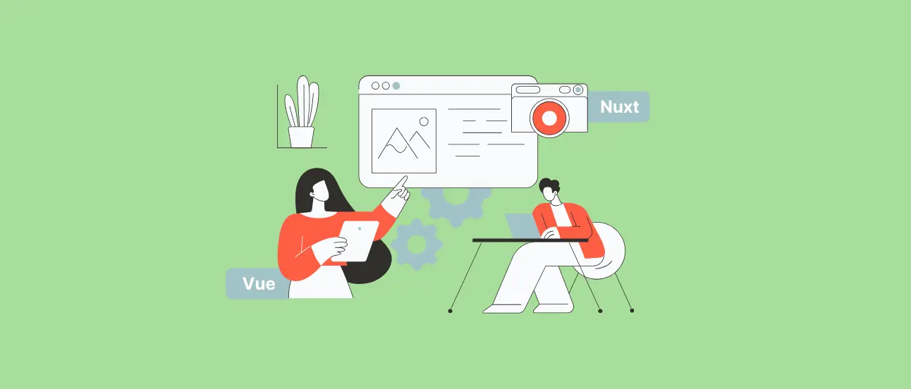 Nuxt vs Vue comparison cover photo