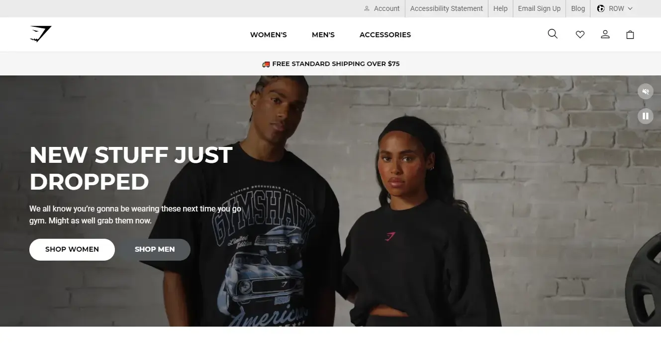 gymshark custom shopify storefront