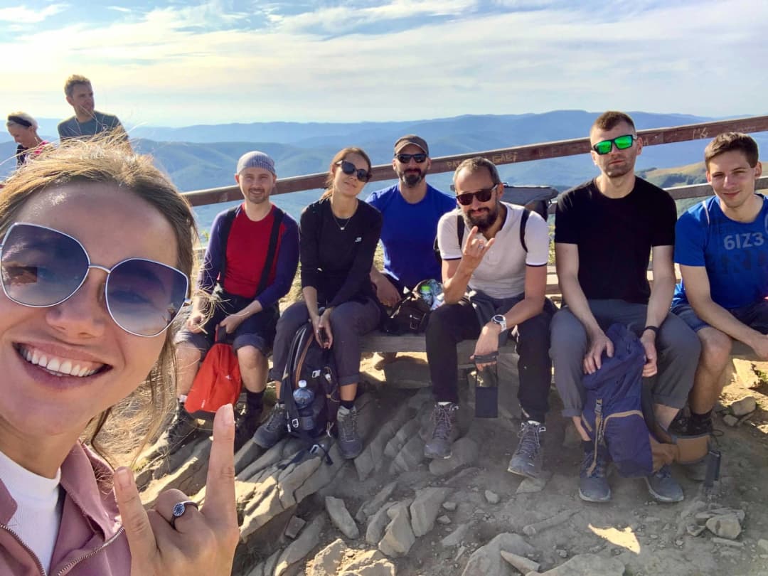 Naturaily employees during a company retreat in mountains