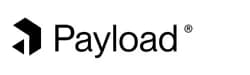 Black geometric logo with the word "Payload" and a registered trademark symbol on a white background.