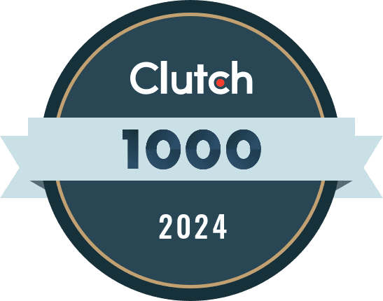 Top 1000 Global 2024 Clutch Company Badge
