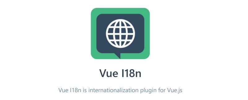 Icon of a globe inside a speech bubble, representing Vue I18n, an internationalization plugin for Vue.js.