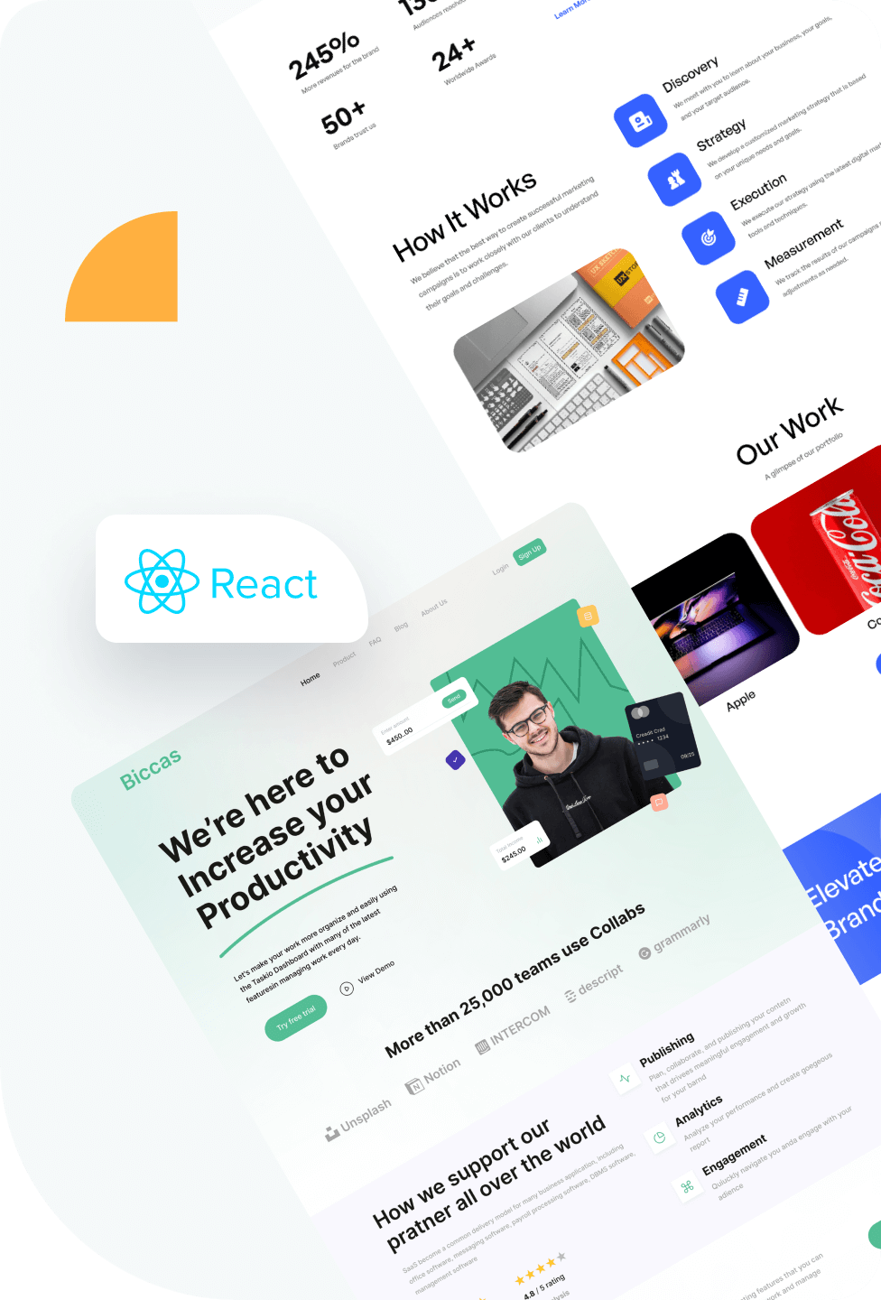 React.js Development Services Hero Illustration