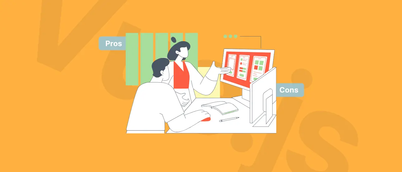 Vue.js Pros & Cons blog cover photo