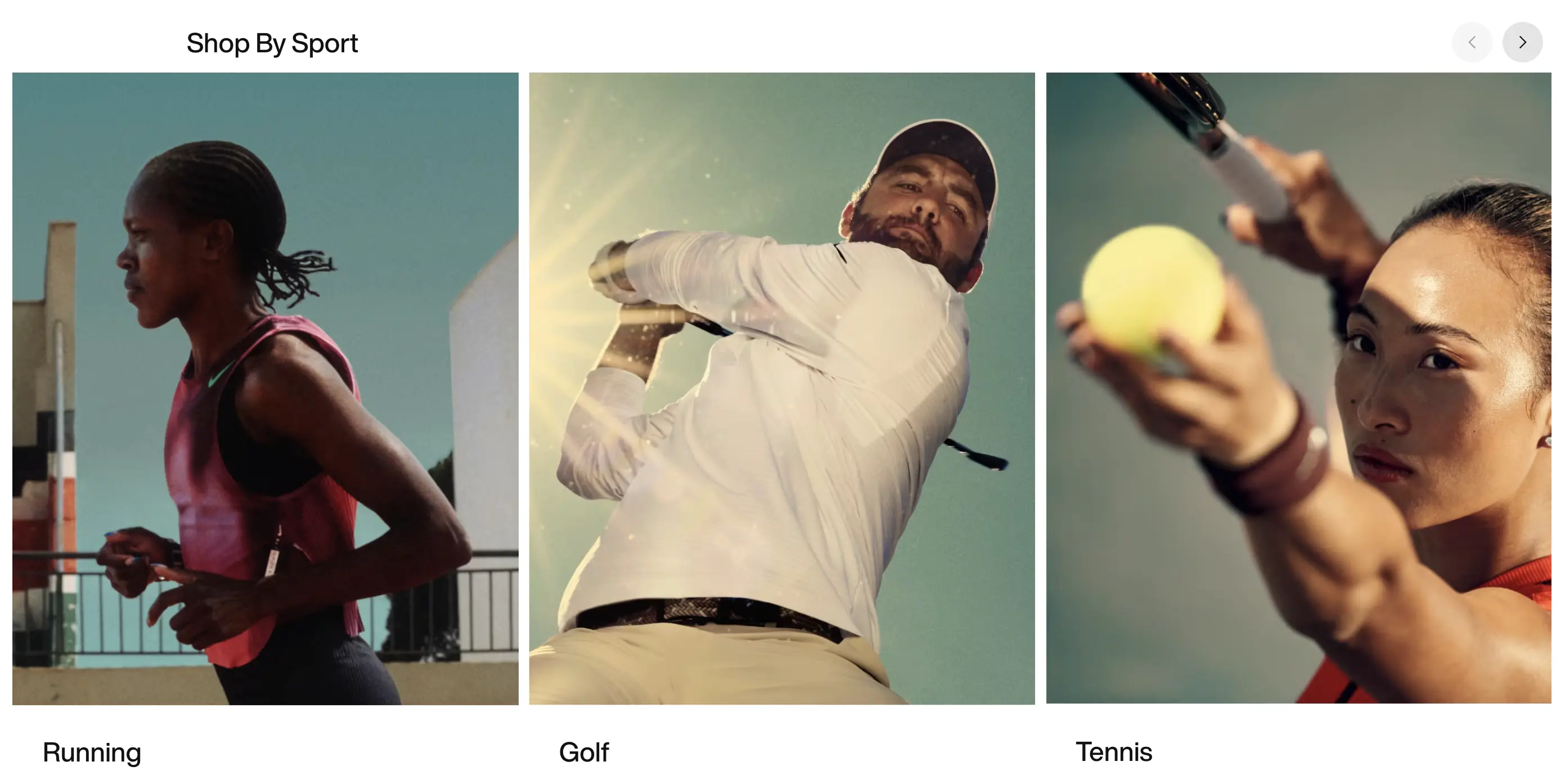 Nike ecommerce homepage, built with Next.js