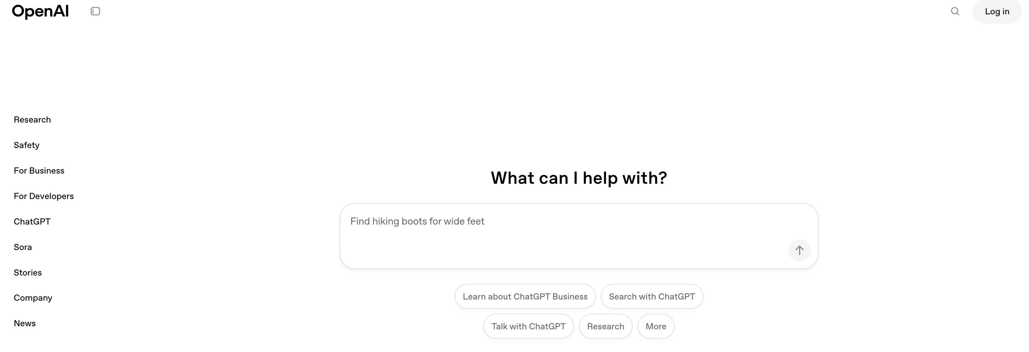 Source: OpenAI homepage, built with Next.js