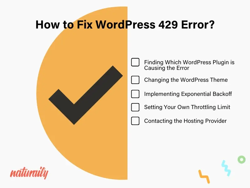 How to Fix Wordpress 429 Error?